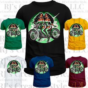 The Melanin Money Green Twins T-Shirt Tops | RJ's Creative Style, LLC