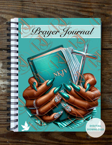 Printable Teal Prayer Journal
