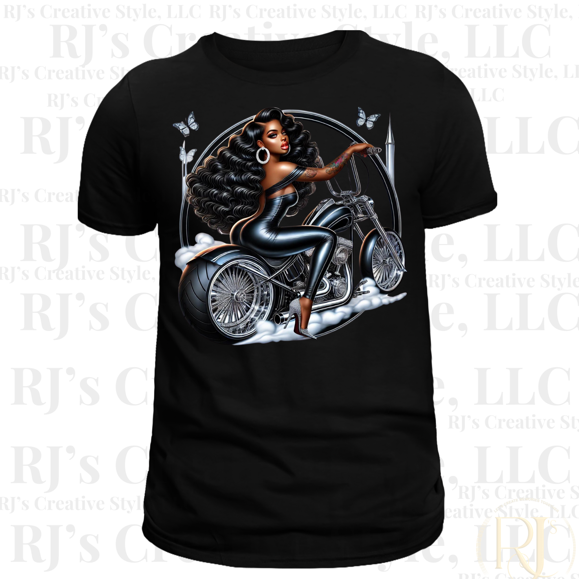 MELANIN CLASSY BIKER BABE Tops | RJ's Creative Style, LLC