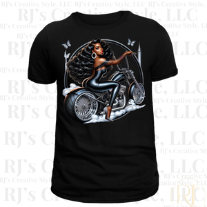 MELANIN CLASSY BIKER BABE Tops | RJ's Creative Style, LLC