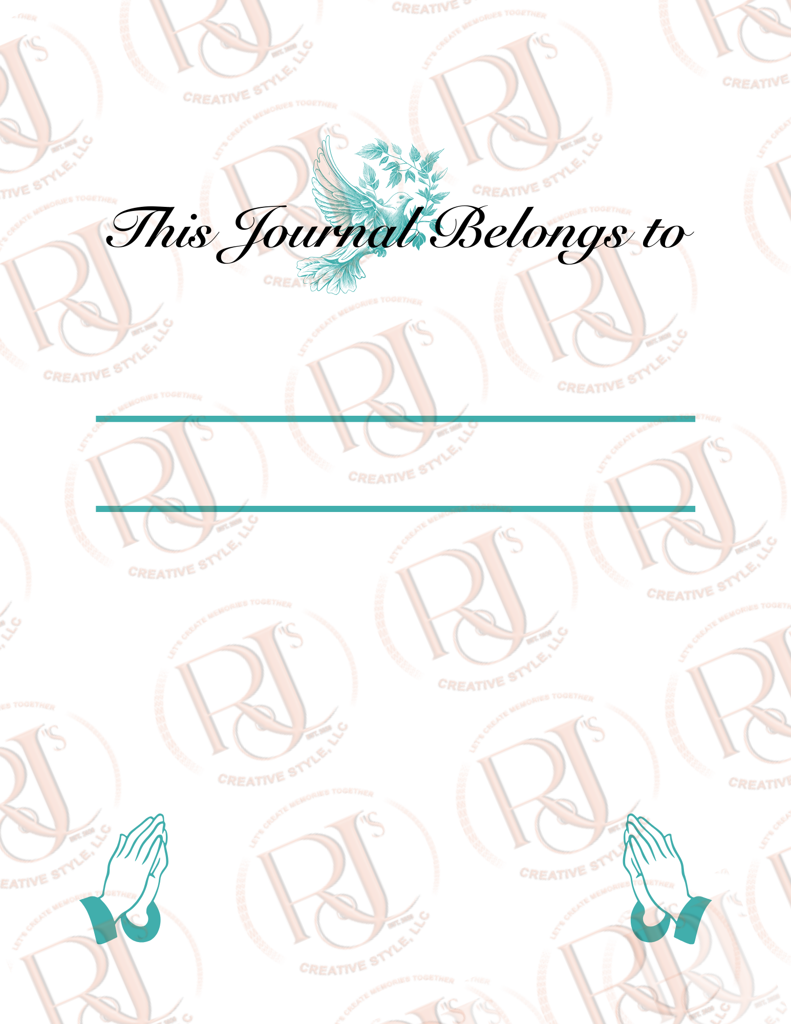 Printable Teal Prayer Journal