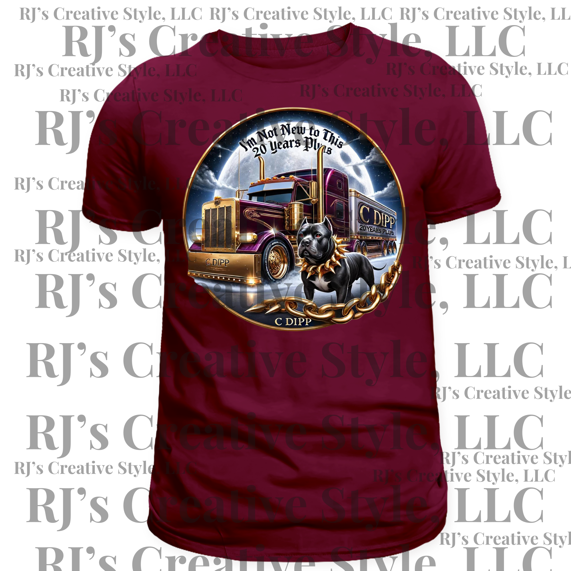 The Trucker and His Bully Tee Shirt Tops | RJ's Creative Style, LLC