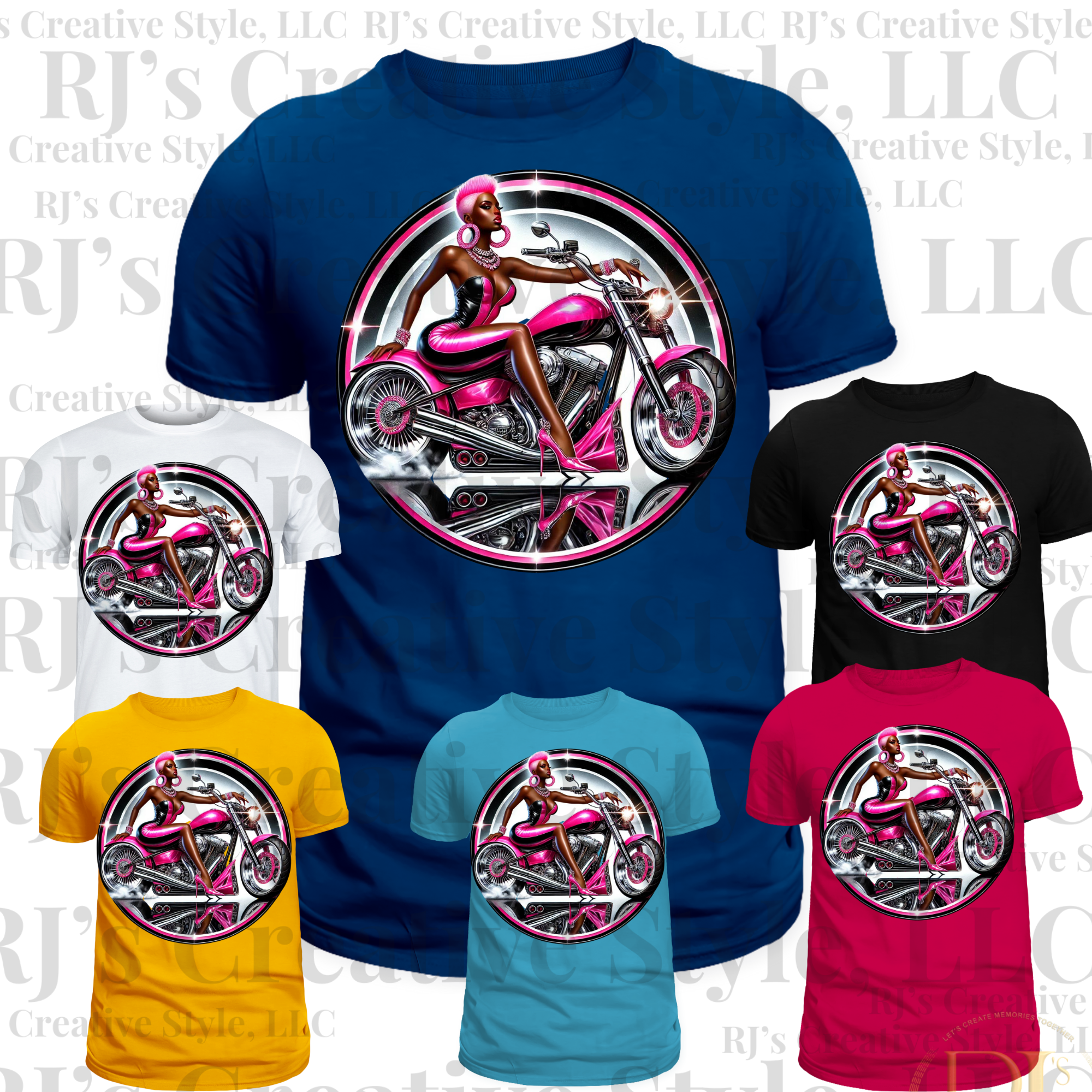 Melanin Cali Biker T- Shirt Tops | RJ's Creative Style, LLC