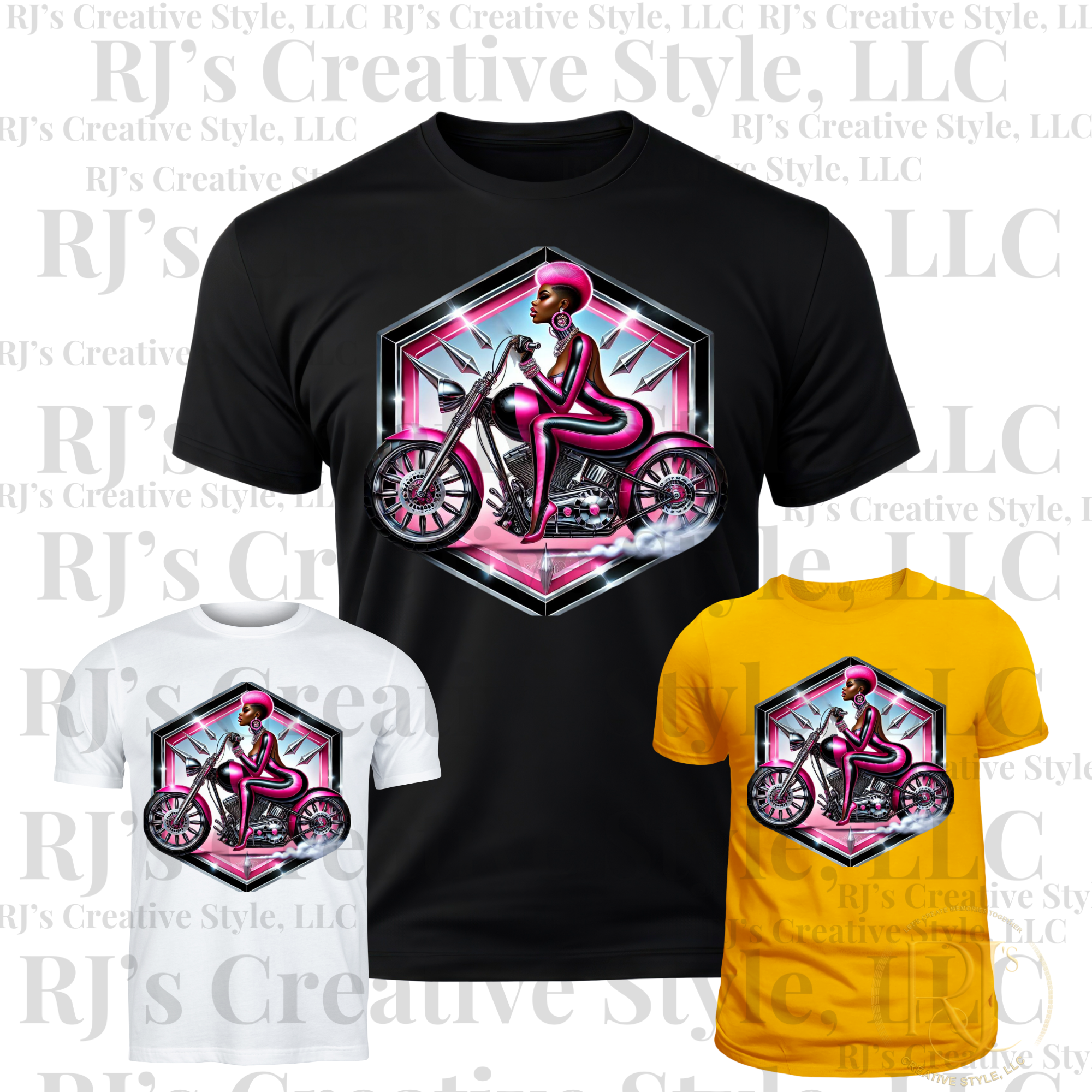 Spiker Pink Melanin T-Shirt Tops | RJ's Creative Style, LLC