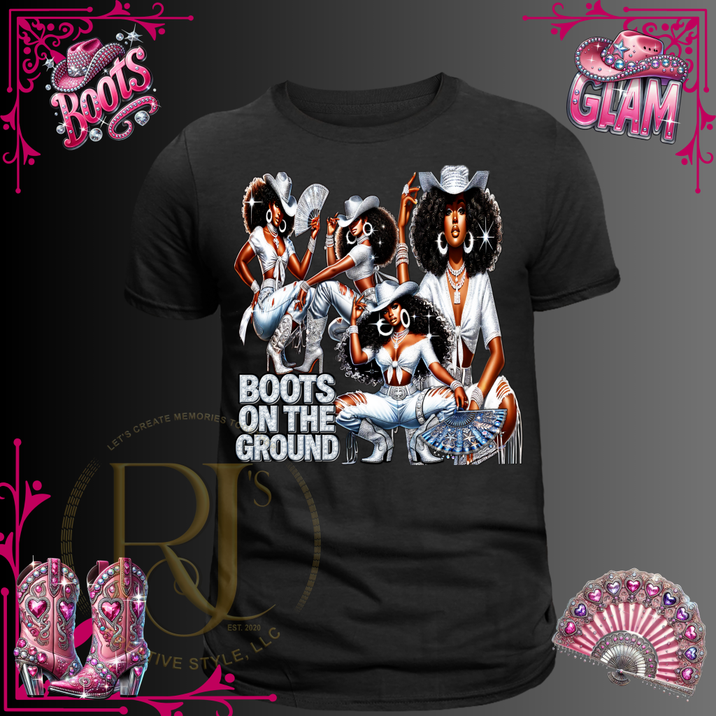 Boots On The Ground Talk Western to Me | RJ’s Creative Style LLC S / Black / Short Tops