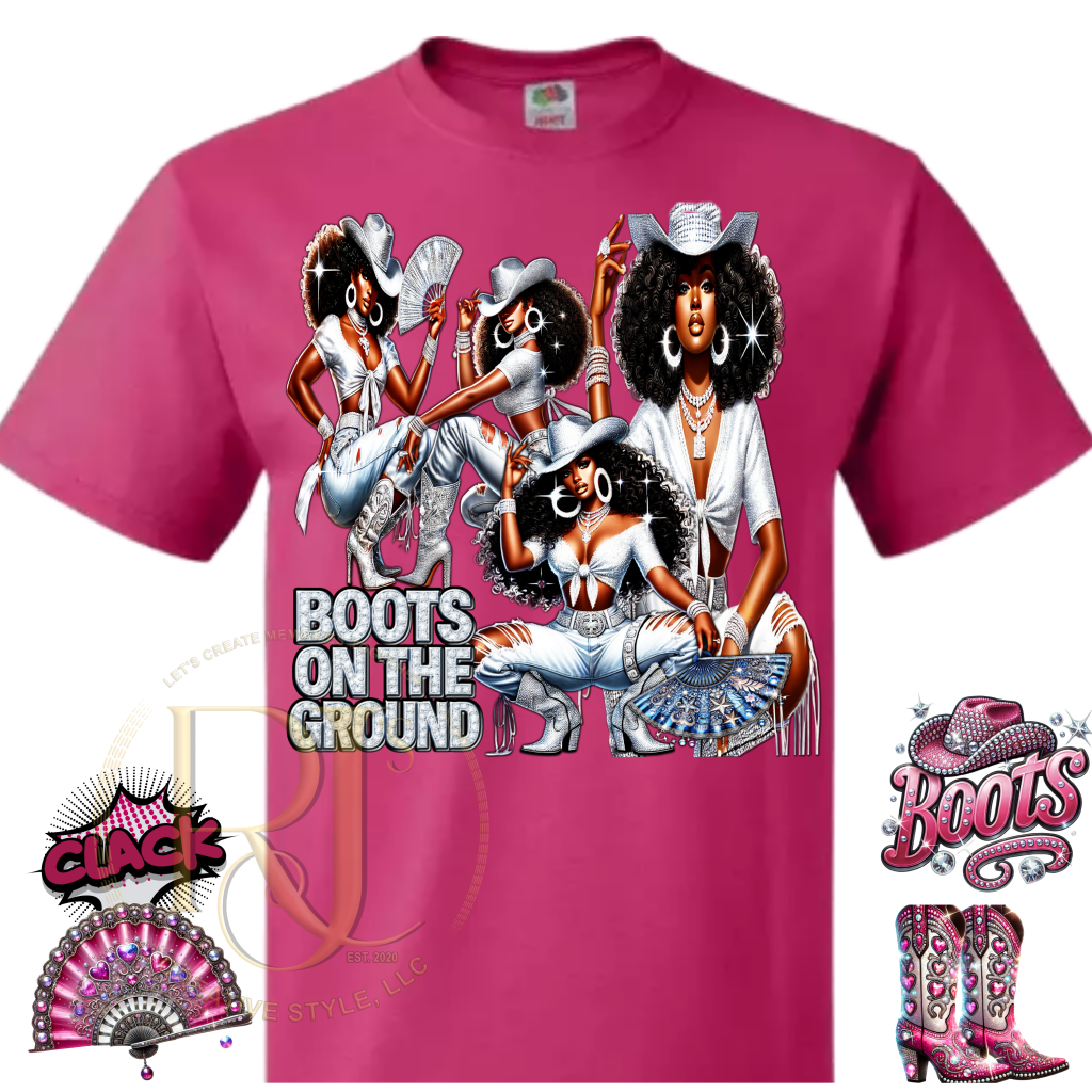 Boots On The Ground Talk Western to Me | RJ’s Creative Style LLC S / Pink / Short Tops