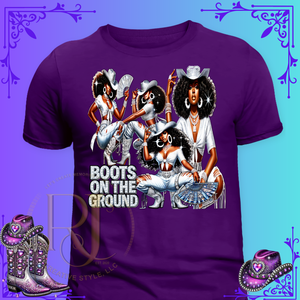 Boots On The Ground Talk Western to Me | RJ’s Creative Style LLC S / Purple / Short Tops