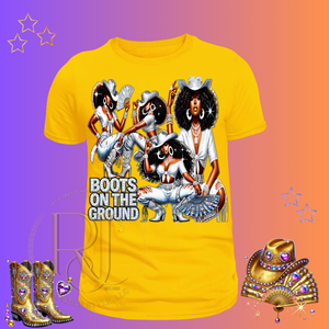 Boots On The Ground Talk Western to Me | RJ’s Creative Style LLC S / Yellow / Short Tops