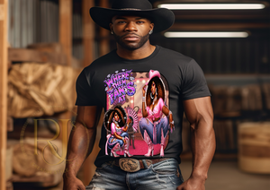 Where Da Fans At Western Heat Diva Energy | RJ’s Creative Style LLC Black / Male / S Tops