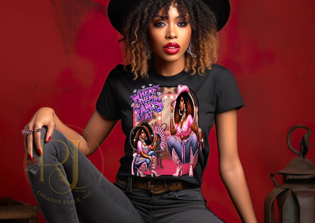 Where Da Fans At Western Heat Diva Energy | RJ’s Creative Style LLC Black / Woman / S Tops