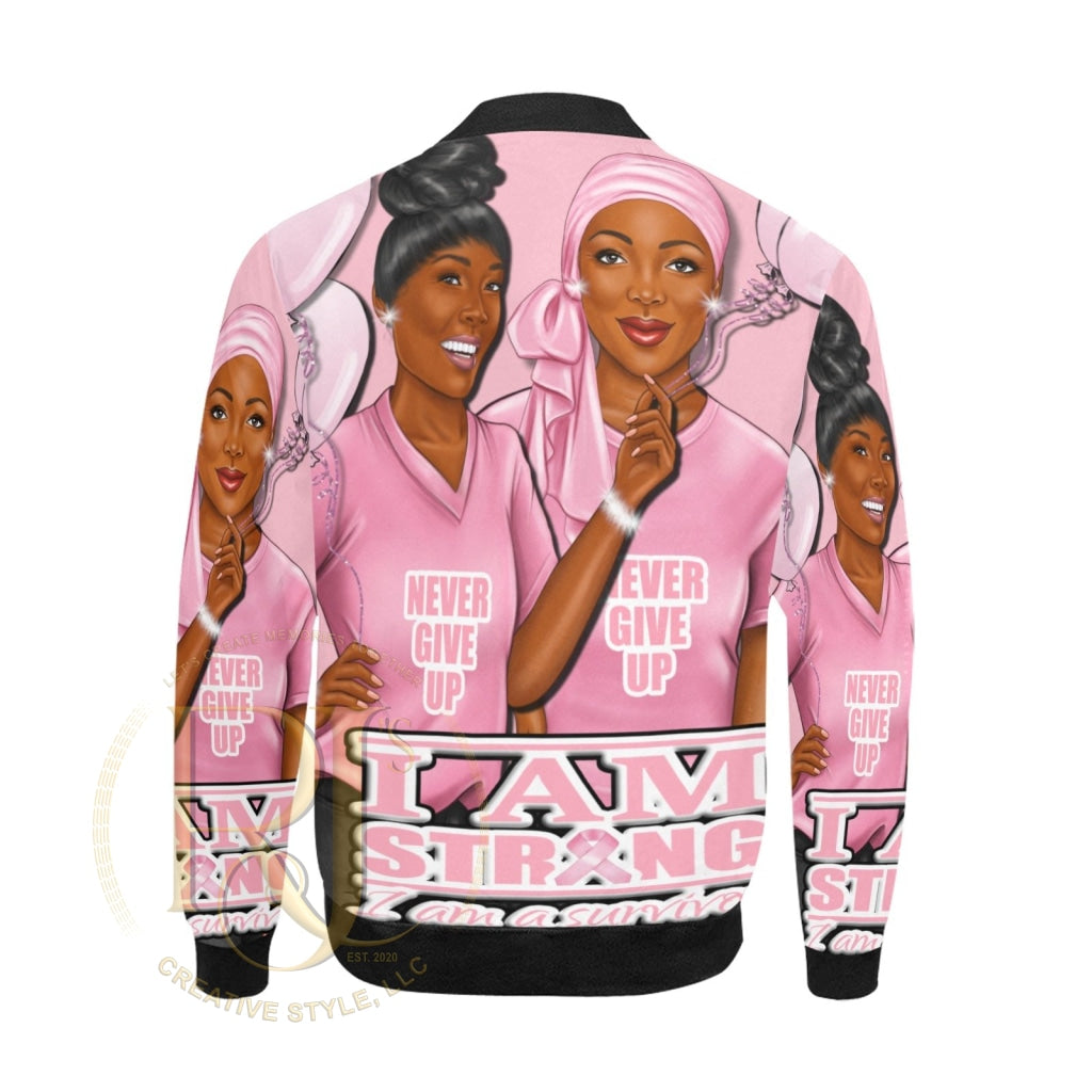 All Over Print Bomber Jacket Never Give Up Ballon Release | Rjs Creative Style Llc