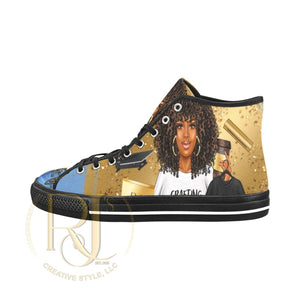 All Things Logo High Top Women Shoes | Rjs Creative Style Llc