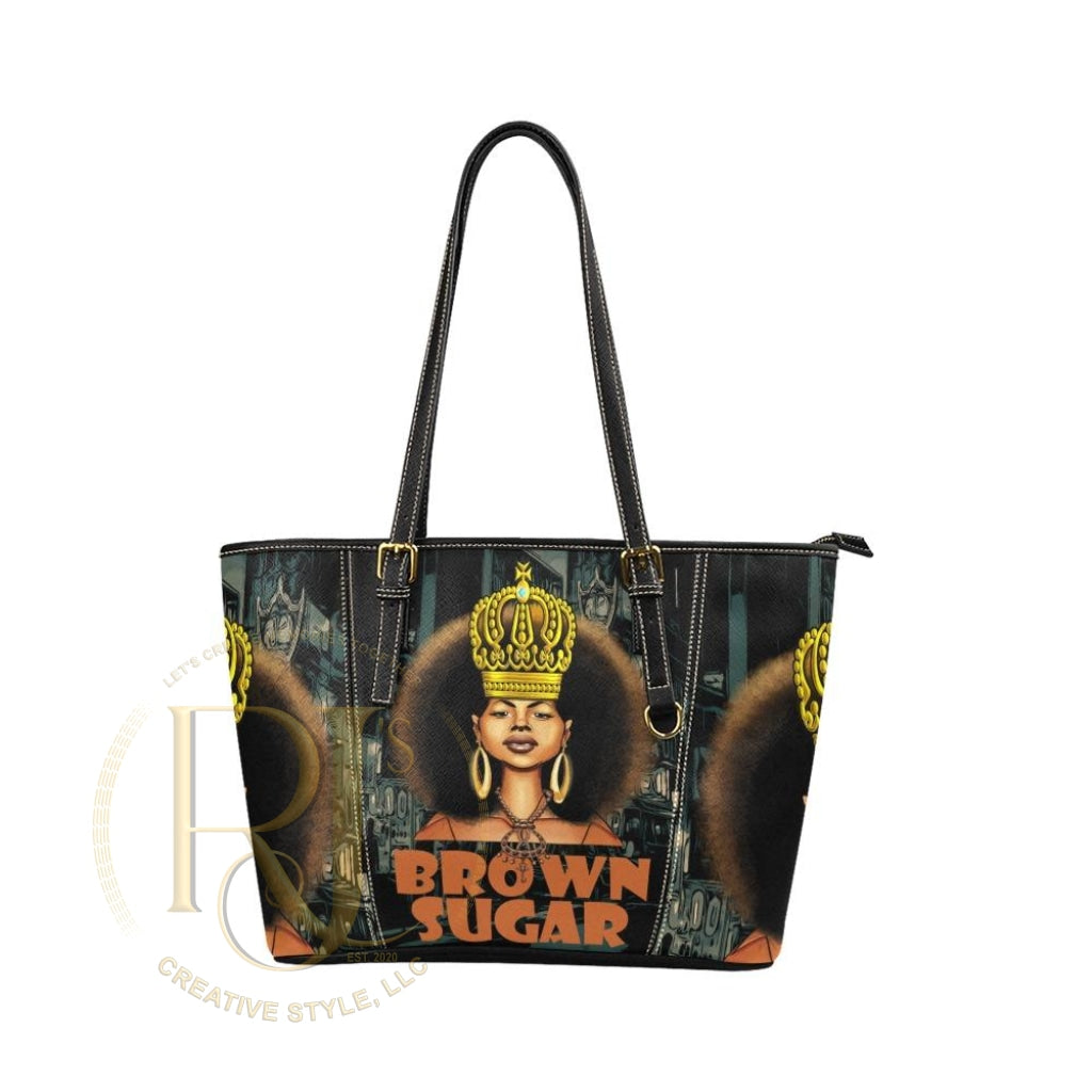 Brown Suga Queen Small Bag Leather Tote Bag/small Bag