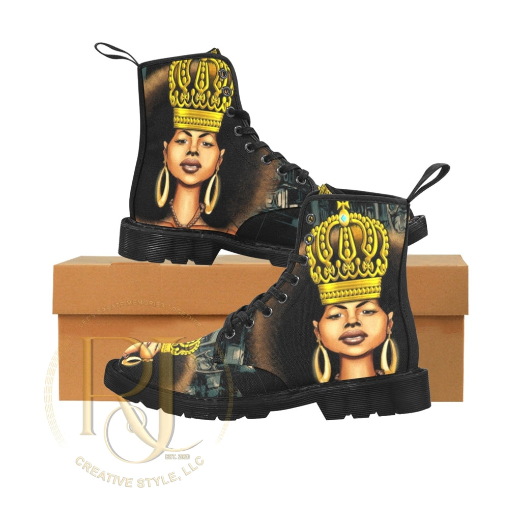 Queen Suga Martin Boots For Women (Black) | Rjs Creative Style Llc